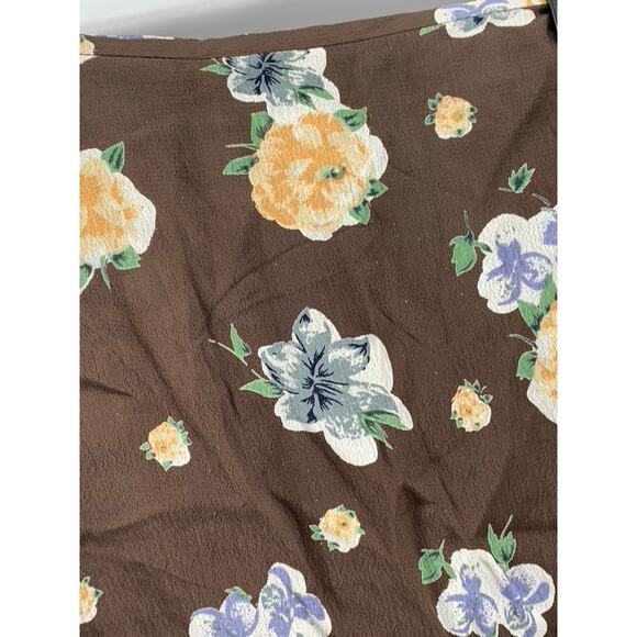 BP. Women's Brown Floral A-Line Mini Skirt SZ M - Picture 7 of 10